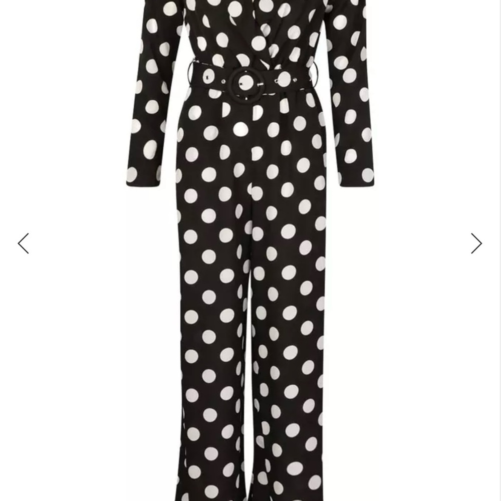 ASOS Black and White Polka Dot Jumpsuit Timeless Design